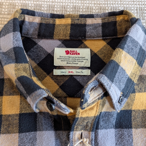 Fjallraven Skog Slim fit flannel XXL NWT - Picture 4 of 7